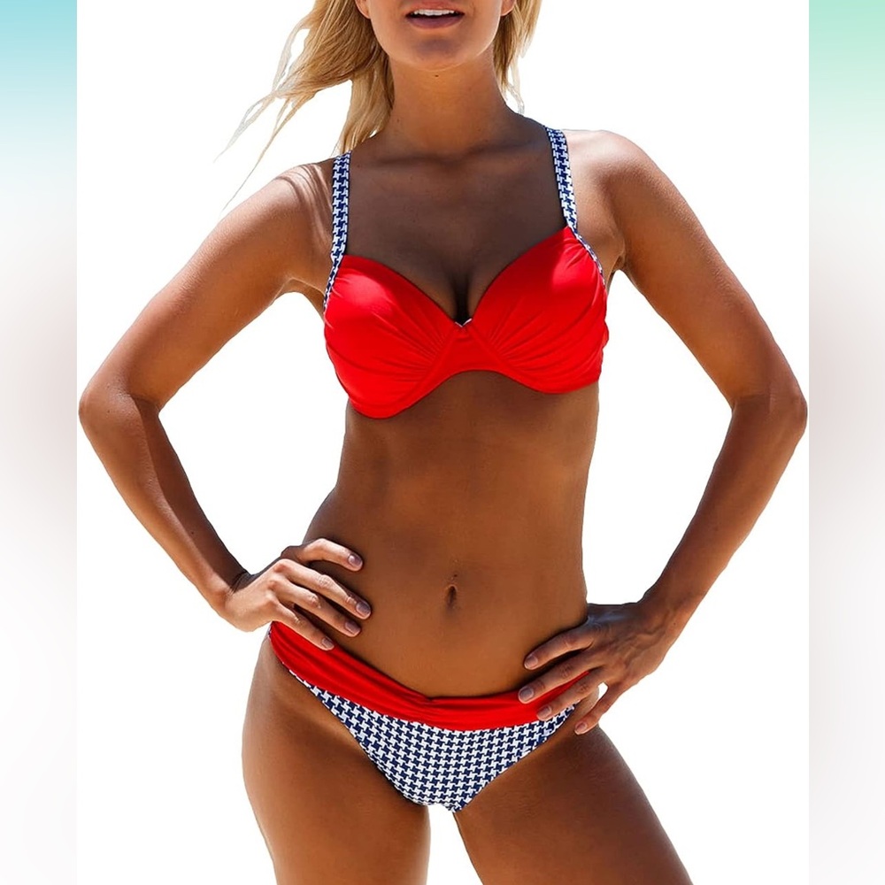 New Women's Push Up Two Piece Bikini Swimsuits Padded Swimwear Bathing Suits